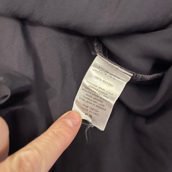 Tina Jo Black Tie Blouse Size XS - Picture 2 of 4